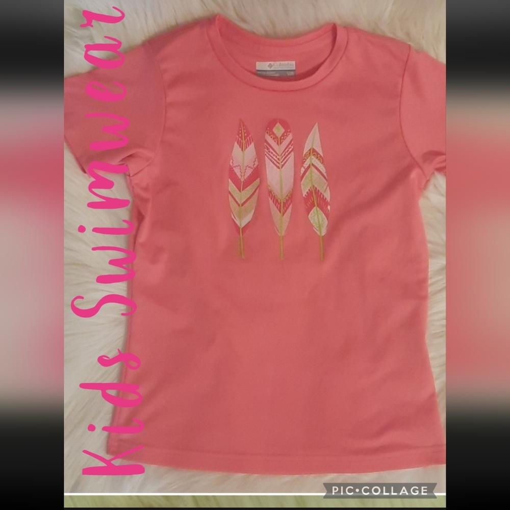 Columbia Sportswear - Peach Sun/Swim Shirt Kids Small Size 7-8